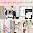 2 x ADHD Cleaning Planner, Cleaning Schedule and Checklist, Undated Daily and Weekly Household Cleaning Checklist Planner, Organize Your Home to Keep Neat and Stress-Free (Black)