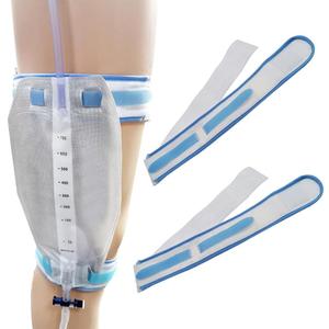 2PCS Catheter Leg Strap Catheter Holder Urine Drainage Bag Leg Band Urinary Legband Holder Catheter Tube Holder (Blue)