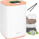 Towel Warmer for Bathroom, 23L Large Hot Towel Warmers Bucket with LED Display, 3 Heating Modes, Up to 24 Hour Delay, Spa Luxury Towel Heater for Oversize Bathrobes Blankets (12.6*12.6*18.5 inches, Orange)
