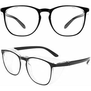 Alsenor Safety Glasses Anti Fog Goggles Protective Eyewear Blue Light Blocking Anti Dust UV Protection Glasses For Men Women (Black)