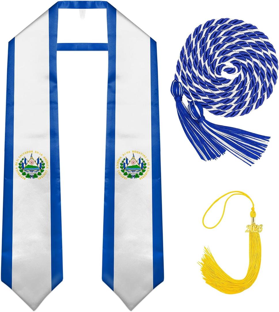 National Flag Graduation Stole Class of 2026, Flag Graduation Sash Gift, Stoles for Graduation 2026