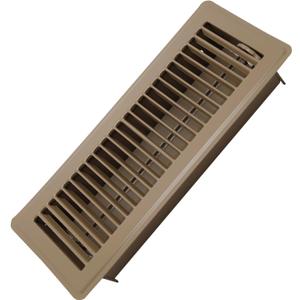 4" x 12" Floor Register - Heavy Duty Steel Walkable Floor Vents - Easy Adjust Air Supply Lever - Vent Covers for Home (Brown)