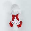 Dog Red Sweat Heart Birthday Party Outfit Clothes Fleece Medium Large Puppy Pet Clothing Size XS S M L XL