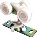 Prime-Line N 6847 Pocket Door Roller Assembly, 3/4 In., Flat, Plastic Wheels on Steel Bracket (2 Pack) (Mill)