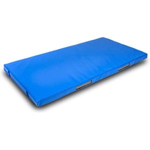 Foamma Gymnastics Mat, 4" x 4 ft x 8 ft, Blue, High-Density Landing Mat with Waterproof Cover, Ideal for Wrestling, Tumbling, Kids & Adults  Gymnastics Equipment for Indoor & Outdoor Use