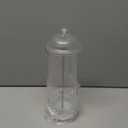 Straw Holder, Clear Drinking Straw Organizer, Stra-w Container, Plastic Straws Dispenser for Counter with Lid, Holds Straws up to 8.5 Inch, Stra-w Not Include (Clear+White)