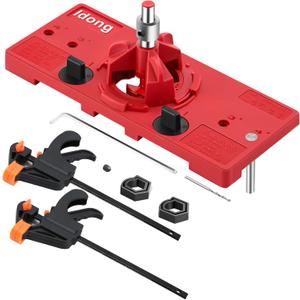 35mm Hinge Hole Jig Drill Guide Set, Woodworking Puncher Hinge Drilling Tool SetSuitable for Face Frame Cabinet Cupboard Door Hinges Installation