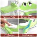 Potty Training Seat, Upgrade 2 in 1 Potty Training Toilet for Toddler, Toddler Toilet Seat for Boys Girls with Support Bar, Anti-Slip Pad and Step Stool (Green)