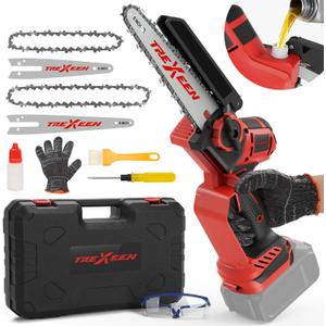 TREXEEN Mini Chainsaw for Mwk M18 Battery,8-Inch and 6-Inch 2-IN-1 Cordless Mini Chainsaw,Brushless for Electric Chain saw for Wood Cutting, Tree Trimming (Battery Not Included)