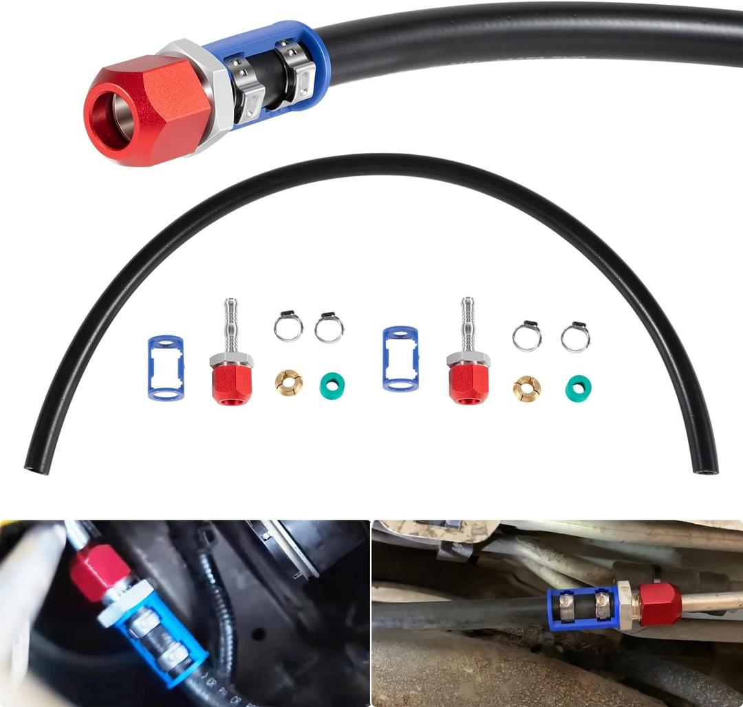 800-671 A/C Line Splice Kit for 3/8 Line With No.6 Hose, A/C Air Conditioning Repair Splice Connector, Universal Fit For 3/8'' Hose to Hard Lines Repair
