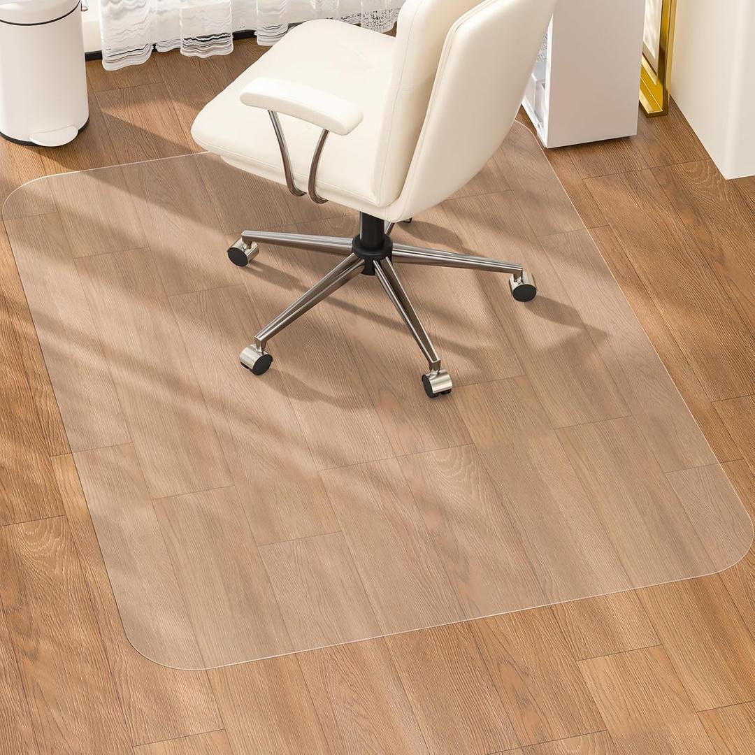 Office Chair Mat for Hardwood Floor, 36" X 48" Desk Chair Mat for Hard Floors, PVC Clear Floor Protector for Home and Office Floor Mat - Can't be Used on Carpet (36" x 48" for Hard Floor)