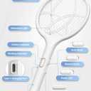 YISSVIC Electric Fly Swatter 4000V Bug Zapper Racket Dual Modes Mosquito Killer with Purple Mosquito Light Rechargeable for Indoor Home Office Backyard Patio Camping