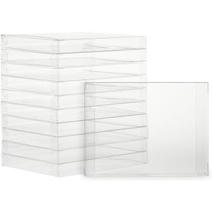 Juvale Boxes for Cards - 4.5 x 5.9 In, Clear, 50 Pack, Hinged A2 Storage - Notecard Packaging & Photo Storage Organizer - Card Boxes for Crafting, Stationery Packaging