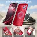 Magnetic for iPhone 16 Pro Max Case [Compatible with Magsafe] [Premium Silicone Satin-Smooth Touch] Slim Shockproof Anti-Scratch Microfiber Lining Case, 6.9 inch, Red