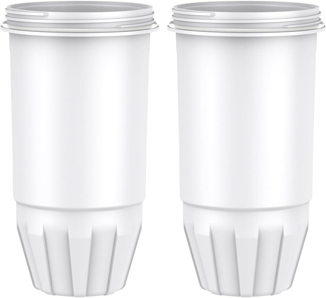 GLACIER FRESH NSF/ ANSI 42 Water Filter Replacement 0 TDS Filter Replacement for ZR-017 Pitchers and Dispensers, Effectively Removes Chlorine, Odors and Improves Taste, 2 Pack