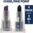 Quartet 2-in-1 Dry-Erase Marker Starter Kit, Chisel/Fine Tip, Assorted Colors, Eraser & Cleaner Included (79549A)