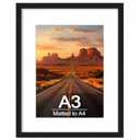 QOTIB 16x20 Picture Frame Black for Wall Hanging, Wood 16 x 20 Frame Poster Photo Frame for Wall Horizontally or Vertically, Black, 1 Pack