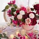 Ling's moment Blush Dahlia Foam Artificial Flowers Real Touch Faux Fake Flower for Home Decor Graduation Baby Shower Decorations Outdoors Party Favors Wedding Gifts Centerpieces Arrangements 25pcs