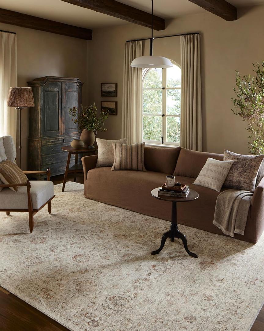 Loloi Amber Lewis Honora Collection HON-03 Beige/Spice 2'-7" x 8'-0" Runner Rug