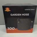 Giraffe Tools Garden Hose 100FT 1/2 Non-Expandable Lightweight Flexible Water Hoses Burst 600 psi with 9 Spray Function Nozzle Heavy Duty Hose