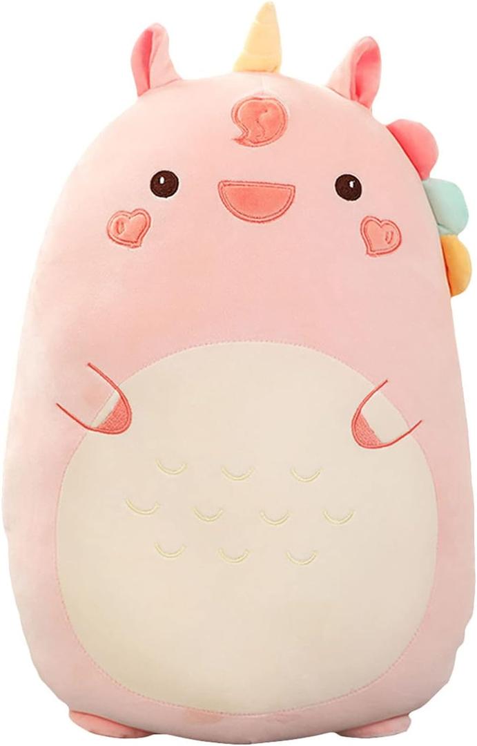 Kekeso Dinosaur Stuffed Animal Plush Pillow, Soft Hugging Pillow Cute Dinosaur Plush Toy Sleeping Cushion (Unicorn, 60cm/23.62in)