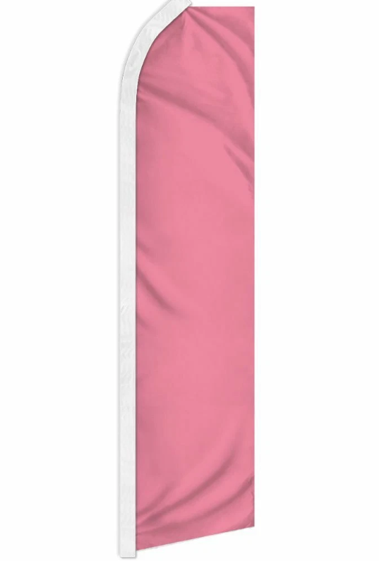 "PINK" advertising super flag swooper banner business sign solid color rosado