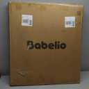 Babelio Metal Baby Gate, 29-48 Auto Close Easy Install Pet Gate, Extra Wide Walk Thru Child Safety Gate, Pressure Mounted Dog Gate for Doorways & Stairs, with Y Spindle Rods, White