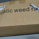 18ft Aquatic Weed & Sludge Tiller, Lake & Pond Weed Removal Tool, Rid Weeds Roots and Muck Buildup, 5 Aluminum Handles, 6 Preassembled Stainless Steel Blades, Super Easy Assembly, Yellow