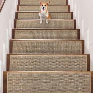 Seloom 9" x36" Stair Treads Non Slip Carpet for Wooden Steps Indoor, Peel and Stick Extra Wide Stair Tread Step Pads with Reusable Adhesive for Dogs Kids Elders, Machine Washable, 15 Pack, Beige Seloom 9" x36" Stair Treads Non Slip Carpet for Wooden Steps Indoor, Peel and Stick Extra Wide Stair Tread Step Pads with Reusable Adhesive for Dogs Kids Elders, Machine Washable, 15 Pack, Beige