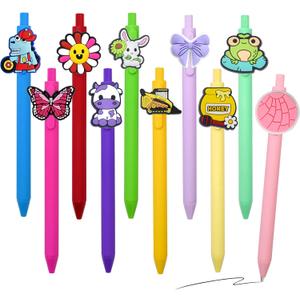 50Pcs Random Different Pens Cute Novelty Gel Pens Aesthetic kawaii Black Ink Pen Ballpoint Pen Accessories for Work Bulk Office Supplies Birthday Party Favor gifts
