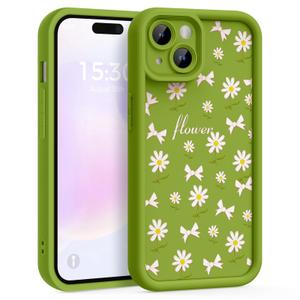 FUXICASE Case for iPhone 14, Silicone Shockproof Cover Women