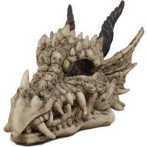 Ebros Gift Jurassic Beowulf Elder Dragon Head Skull Realistic Fossil Statue 7.75" Long Miniature Figurine Might and Magic for Medieval Fans Game of Thrones Lovers Dungeons and Dragons Fantasy Decor