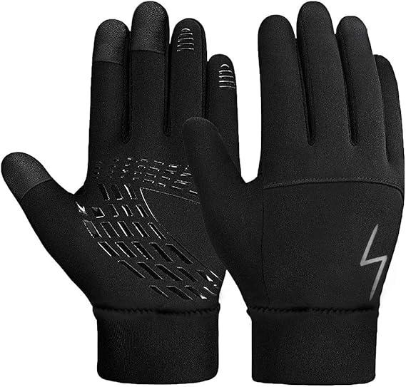 Kids Winter Gloves Back Water Repellent Touchscreen Warm Fleece Anti-slip for Boys Girls Teen M
