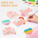 32 Pack Valentine Gifts for Kids - Cards with Mini Heart Pop Fidget Toys Bulk - Valentine Exchange for Girls Boys School Class Classroom Fidget Toys Party Favors