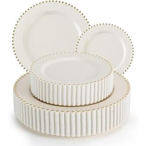 EI 60pcs Blue Plastic Plates Disposable Heavy Duty,Blue and White Floral Disposable Plates,10.25" Dinner & 7.5" Dessert Plate,Natural Fresh and Elegant Decorations for Birthdays/Tea Party/Wedding