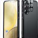 SPIDERCASE for Samsung Galaxy S24 Case, [12 FT Military Grade Drop Protection] with 2PCS [ Screen Protector+Camera Lens Protector] Heavy Duty Shockproof Case,Black