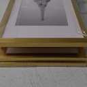 upsimples 8x12 Picture Frame Set of 5, Display Pictures 6x8 with Mat or 8 x 12 Without, Wall Gallery Photo Frames, Gold