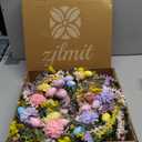 Artificial Easter Wreath 20 Inch Easter Wreaths for Front Door with Colorful Eggs Yellow Daisy Purple Lavender and Green Leaves Egg Wreath for Porch Window Farmhouse and Party Decoration