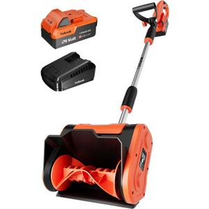 VOLTASK Cordless Snow Shovel - 24V | 11-Inch | 4-Ah Cordless Snow Blower, Battery Snow Blower with Adjustable Front Handle (4-Ah Battery & Quick Charger Included)