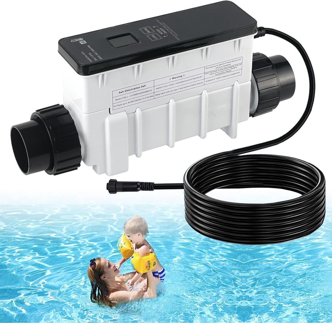 IC40 Swimming Pool Salt Cell Fit for Pentair IntelliChlor IC40 Replaces EC-520555 520555 - Suitable for up to 40,000-Gallon Saltwater Pool Chlorination Systems - Chlorine Generator