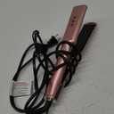 Mini 1/2 inch Flat Iron LED Display Tourmaline Titanium Ceramic Plate 4D 360Swivel Small Hair Straightener for Woman Short Hair Adjustable Temperature Dual Voltage Auto Shut Off (Rose Gold, 1.5 Inch)