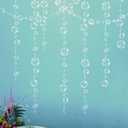 Decor365 Under the Sea Party Decorations White Bubble Garlands Little Mermaid Birthday Decorations Bday Hanging Streamer Beach Banner Decor Backdrop Kids Ocean Party Supplies (White)