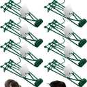 Metal Mole & Gopher Trap - Reusable Tactical Mole Gopher Killer Outdoor Vole Traps for Voles, Gophers, Rats, Ground Moles - Yard Garden Lawn Protection, Pack of 8, Green