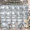 Metallic Silver Square Foil Balloons Wall Backdrop Chrome Silver Balloon Tunnel Garland Arch Kit for New Year Birthday Anniversary Bachelorette Engagement Bridal Shower Disco Party Decorations (20 PCS)