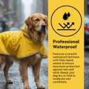 Dog Raincoat, Adjustable Dog Rain Jacket with Clear Hooded Double Layer for Large Medium Small Dogs Puppies, Waterproof Rain Coat Poncho with Reflective Storage Pocket & Rim (XL)