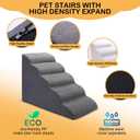 CiWiVOKi Dog Stairs for Bed, 5-Step Dog Steps for Couch and High Bed, Non-Slip Pet Stairs, 24" High Sofa Foam Ramp - Best for Small Pets, Older Cats with Joint Pain