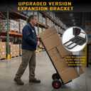 Heavy Duty Hand Truck 600 LB Capacity, Steel 2 Wheel Dolly with Solid Rubber Tires, Detachable Hand Cart for Moving Appliances, Furniture, Warehouse, Industrial, Home Use
