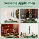 2 x Eywamage Green Christmas Tree Flameless Taper Candles with Remote, Flickering LED Wax Candlesticks Set of 2