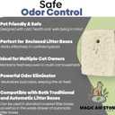 2 x Natural Cat Litter Odor Eliminator Stone  Lifetime Reusable, Odor Neutralizer & Pet-Friendly Air Freshener , Chemical-Free Cat Urine Smell Remover for Litter Box & Home Use