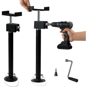 RV Slide Out Supports Heavy-Duty Jacks Stabilizer 20" to 48" Set of 2 Drill & Manual Adjustment with Anti-Vibration Rubber